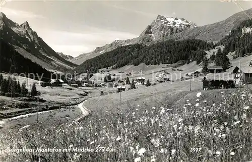 AK / Ansichtskarte Gargellen_Vorarlberg Landschaftspanorama Montafon mit Madrisa Gargellen_Vorarlberg