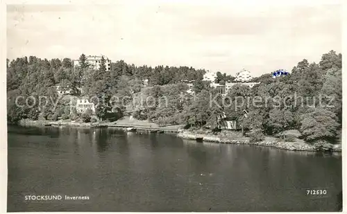 AK / Ansichtskarte Stocksund Blick uebers Wasser Villen Stocksund