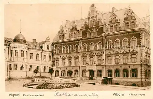 AK / Ansichtskarte Viborg_Vestsjalland Radhustorget Rathaus Viborg_Vestsjalland