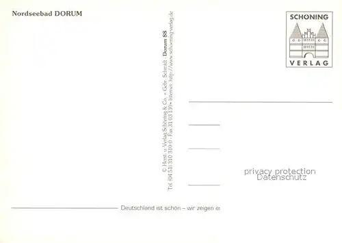 AK / Ansichtskarte Dorum Kirche Bootshafen Strand Haus Dorum