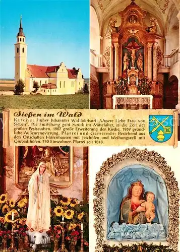 AK / Ansichtskarte Siessen_Schwendi Kirche Altar Muttergottes Gnadenbild Siessen Schwendi