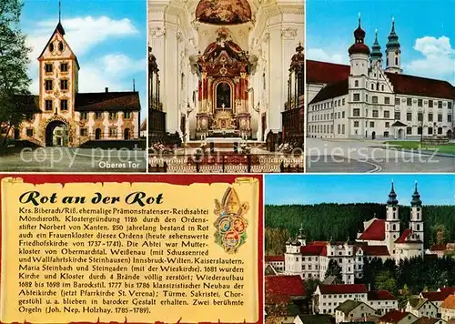 AK / Ansichtskarte Rot_Rot Oberes Tor Praemonstratenser Reichsabtei Friedhofskirche Rot_Rot