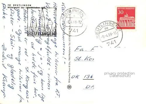 AK / Ansichtskarte Reutlingen_Tuebingen Tuebinger Tor Lindenbrunnen Marienkirche Reutlingen Tuebingen