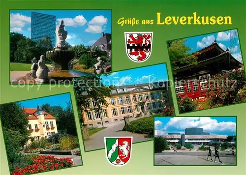 AK / Ansichtskarte Leverkusen Japanischer Garten Brunnen Park Leverkusen