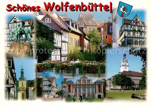 AK / Ansichtskarte Wolfenbuettel Kirche Fachwerk Denkmal Wolfenbuettel