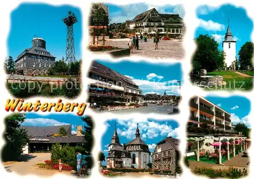 AK / Ansichtskarte Winterberg_Hochsauerland Kirche Marktplatz  Winterberg_Hochsauerland