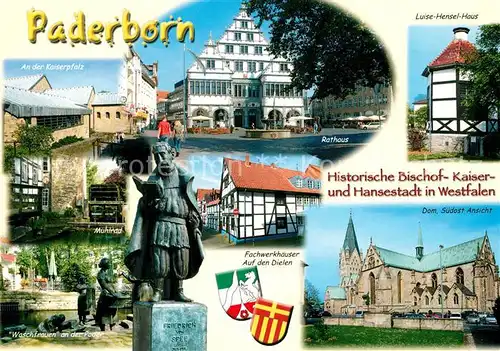 AK / Ansichtskarte Paderborn Rathaus Denkmal von Spee Dom Paderborn