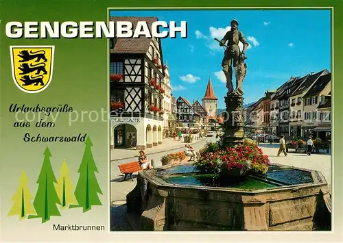 AK / Ansichtskarte Gengenbach Marktbrunnen Brunnenfigur  Gengenbach