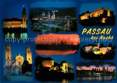 AK / Ansichtskarte Passau Stadtansichten Nachtaufnahme Passau