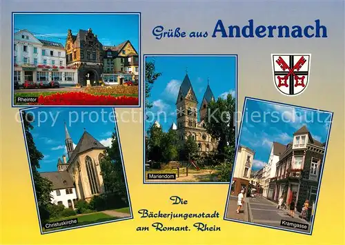 AK / Ansichtskarte Andernach Rheintor Mariendom Christuskirche Kramgasse Andernach