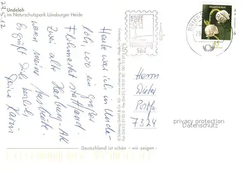 AK / Ansichtskarte Undeloh Kutsche Schaefer Fachwerk Undeloh