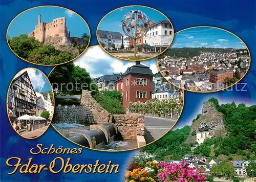 AK / Ansichtskarte Idar Oberstein Panorama Kirche Burg Idar Oberstein