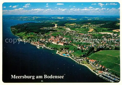 AK / Ansichtskarte Meersburg_Bodensee Fliegeraufnahme Hafen  Meersburg Bodensee