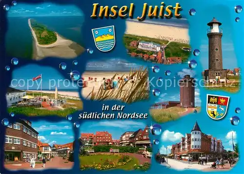 AK / Ansichtskarte Insel_Juist Leuchtturm Fliegeraufnahme Strand Insel_Juist