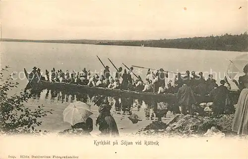 AK / Ansichtskarte Raettvik Kyrkbaet pa Siljan vid Raettvik Kirchenboot Raettvik
