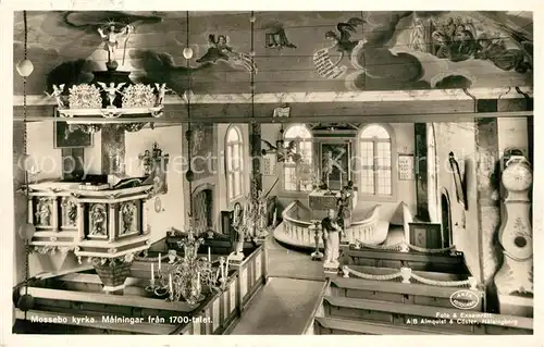 AK / Ansichtskarte Mossebo Kyrka Malningar fran 1700 talet Kirche Innenansicht Fresken 