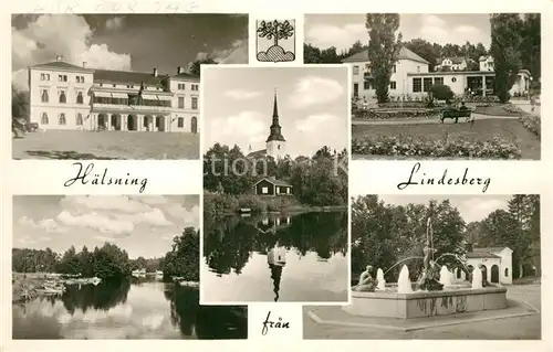 AK / Ansichtskarte Lindesberg Teilansichten Kanal Kirche Brunnen Lindesberg
