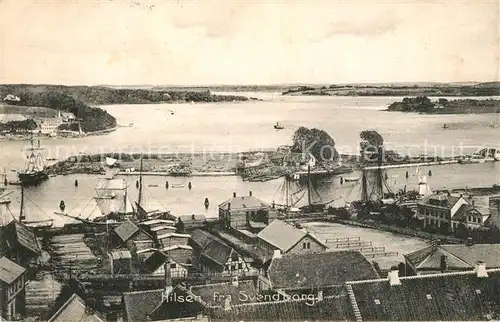 AK / Ansichtskarte Svendborg Panorama Hafen Svendborg