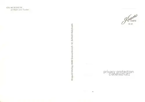 AK / Ansichtskarte Wertheim_Main Schloss Turm Bootsanlegestelle Panorama Wertheim Main