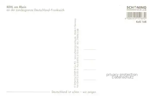 AK / Ansichtskarte Kehl_Rhein Denkmal Schmetterlin Schwaene Kirche Seerose Marktplatz Kehl_Rhein