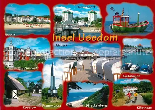 AK / Ansichtskarte Usedom Heringsdorf Peenemuende Koserow Karlshagen Hafen Usedom