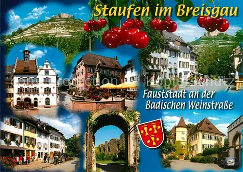 AK / Ansichtskarte Staufen_Breisgau Burgruine Rathaus  Staufen Breisgau