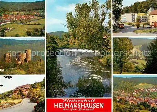 AK / Ansichtskarte Helmarshausen Kloster Burgruine Panoramen Helmarshausen