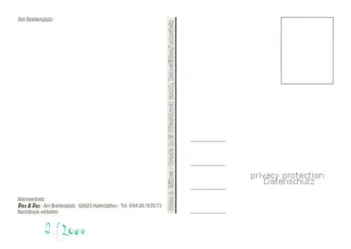 AK / Ansichtskarte Hahnstaetten Am Breitenplatz Nachtaufnahme Hahnstaetten