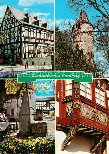 AK / Ansichtskarte Camberg_Bad Amtsapotheke Amtshof Brunnen Lieberscher Turm Amtshof Erker Camberg_Bad