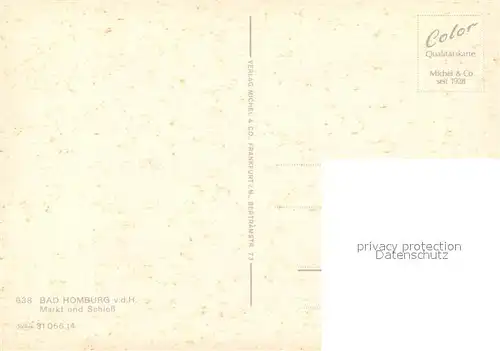 AK / Ansichtskarte Bad_Homburg Markt Schloss Bad_Homburg