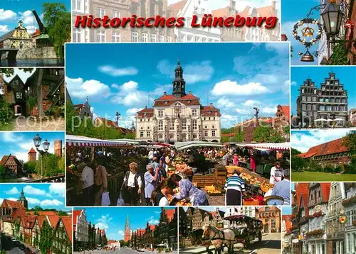 AK / Ansichtskarte Lueneburg Rathaus Giebelhaeuser Markt Kirche Lueneburg