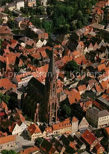 AK / Ansichtskarte Lueneburg Fliegeraufnahme Sankt Nicolai Kirche Lueneburg