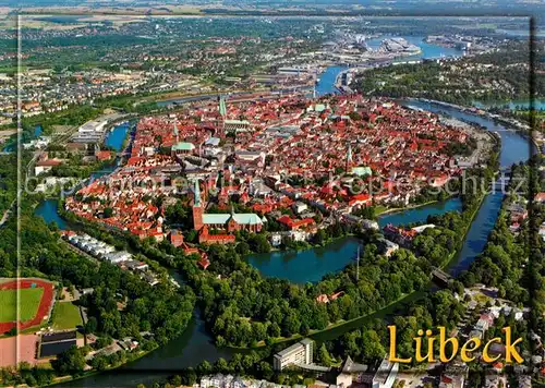 AK / Ansichtskarte Luebeck Fliegeraufnahme Luebeck