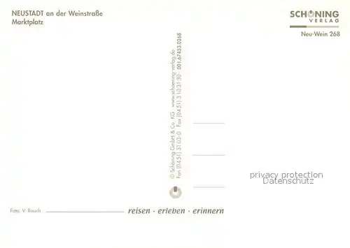 AK / Ansichtskarte Neustadt_Weinstrasse Marktplatz Neustadt_Weinstrasse