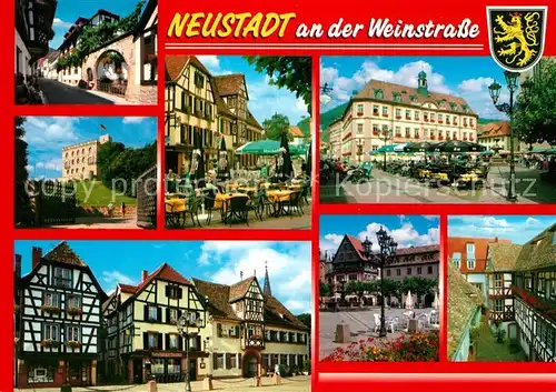 AK / Ansichtskarte Neustadt_Weinstrasse Rathaus Markt Hambacher Schloss Altstadt Neustadt_Weinstrasse