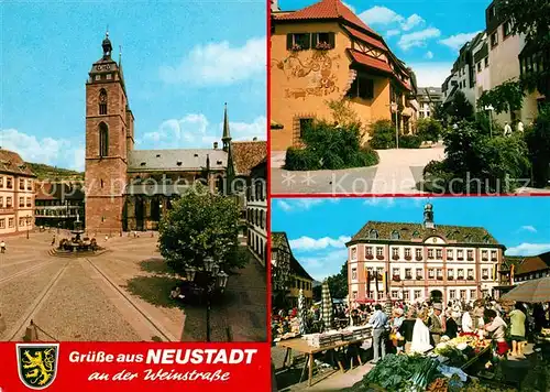 AK / Ansichtskarte Neustadt_Weinstrasse Rathaus Brunnen  Neustadt_Weinstrasse