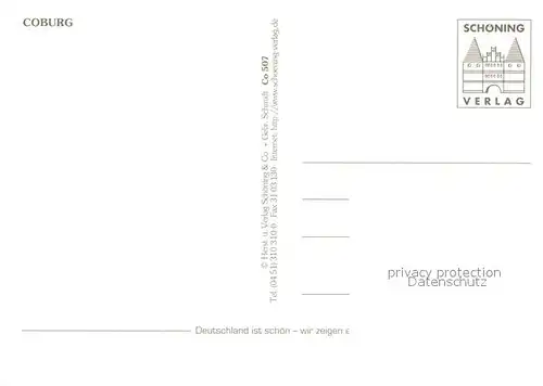 AK / Ansichtskarte Coburg Landestheater Palais Edinburgh Veste Rathaus  Coburg