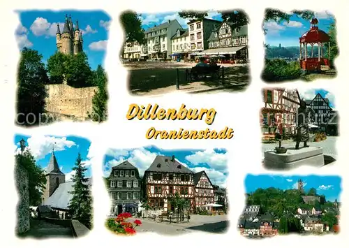 AK / Ansichtskarte Dillenburg Fachwerk Kirche Denkmal Dillenburg