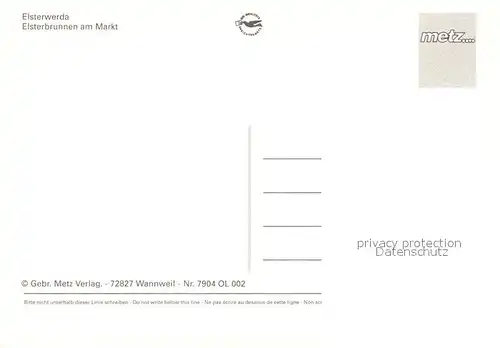 AK / Ansichtskarte Elsterwerda Elsterbrunnen Marktplatz Elsterwerda