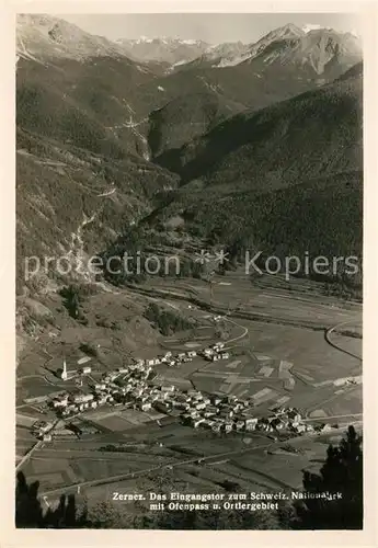 AK / Ansichtskarte Zernez_GR Panorama Ofenpass Ortlergebiet Zernez_GR