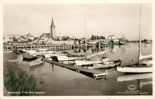 AK / Ansichtskarte Mariestad Parti fran hamnen Hafen Mariestad