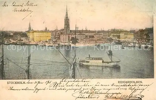 AK / Ansichtskarte Stockholm Riddarholmen Stockholm