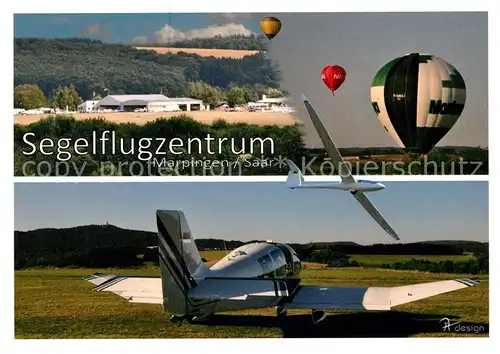 Marpingen Segelflugzentrum Heissluftballon Segelflugzeug  Marpingen