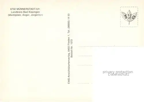 Muennerstadt Marktplatz Anger Joergentor  Muennerstadt