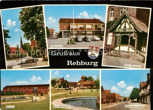 Rehburg Loccum Kirche Volksbank Rats Schenke Schule Muehlentorstrasse  Rehburg Loccum