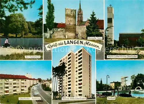 Langen_Hessen Oberlinden Forstring Berliner Allee Freibad Stumpfer Turm  Langen Hessen