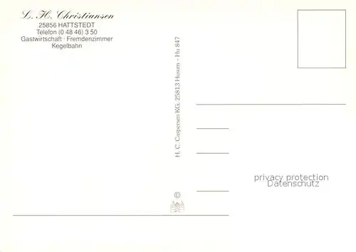 Hattstedt Kirche Gasthof Christiansen  Hattstedt