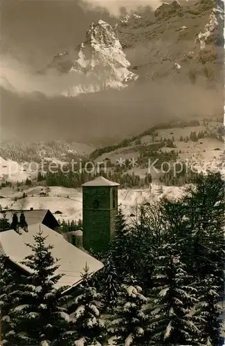 AK / Ansichtskarte Adelboden Kirche Nuenihorn Adelboden