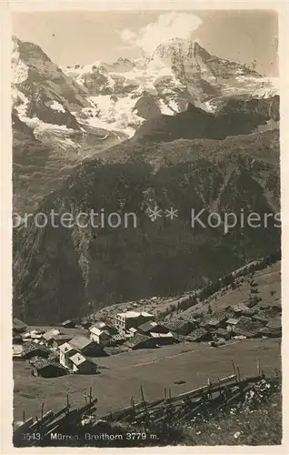AK / Ansichtskarte Muerren_BE Breithorn Muerren_BE