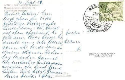 AK / Ansichtskarte Aeschi_BE Morgenberghorn Schwalmern Dreispitz Aeschi_BE